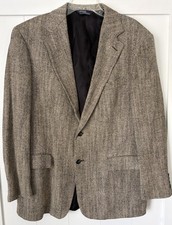 Polo Ralph Lauren Herringbone Sports Coat Blazer 42L Wool Silk USA Made