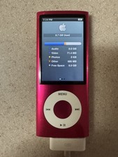 Apple iPod Nano A1320 8GB 5th Generation HOT PINK - Tested and Working w/ Songs