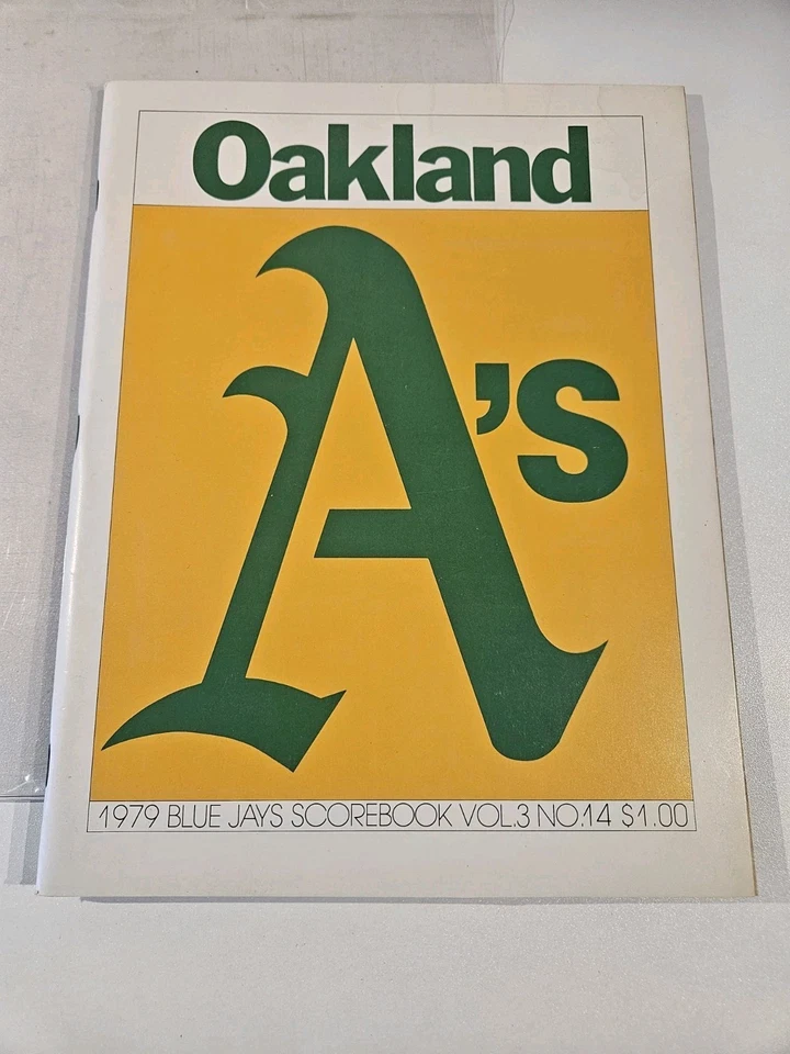 1979 Blue Jays Scorebook Vol 3 No 14 Oakland A’s MLB Program Vintage - Image 2 of 4