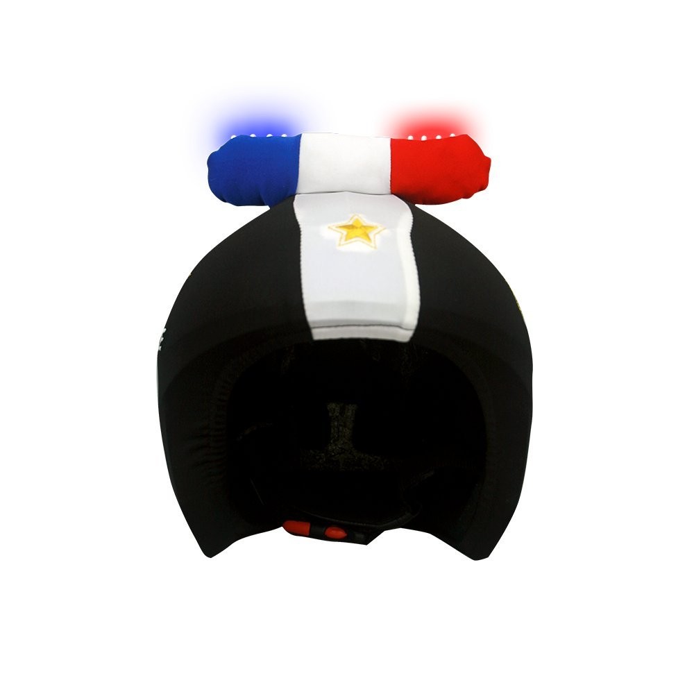 Couvre-casque LED Police multisport bleu pour cyclisme urbain