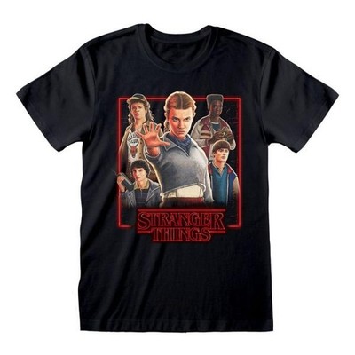 Stranger Things T-Shirt Characters in Glowing Box Größe M