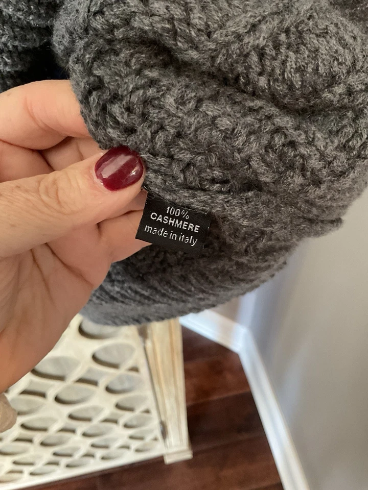 Женские XXS Barneys New York ИТАЛИЯ 100% кашемир толстые негабаритные новые с ярлыками $795 - Изображение 4 из 4