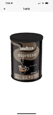 Two Cans Lavazza Espresso Ground Coffee, Medium Roast, 100% Arabica, 8oz Tin New