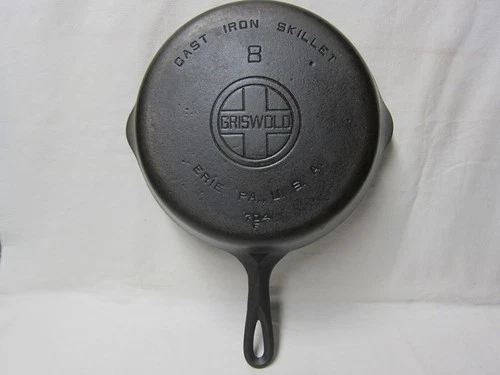 Griswold No. 8 Large Block Logo Cast Iron Skillet  704 F