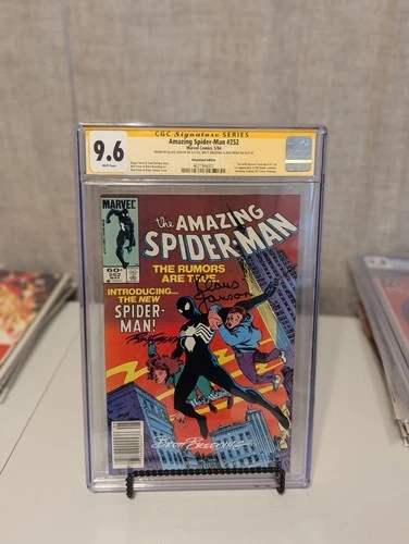 Amazing Spider-Man 252 NEWSSTAND CGC 9.6 - White Pages 1st Black Suit 🔥 3x Auto