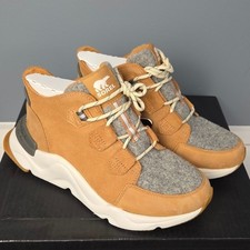Sorel Kinetic RNEGD Caribou Boots Womens 8 Tan Waterproof Insulated Sneakers NEW