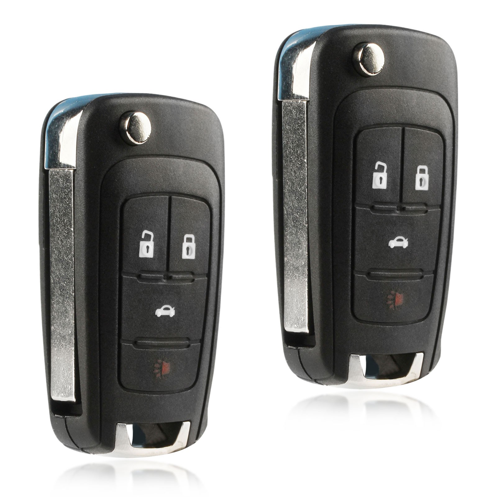 2 Remote 4btn Car Fob Flip Key For Chevrolet and Buick (PEPS)