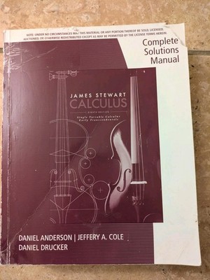 Complete Solutions Manual Single Variable Calculus Early Transcendentals 8e