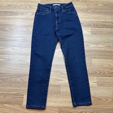 Levis 721 High Rise Skinny Jeans Womens 26 Blue Dark Wash Stretch Denim Pants