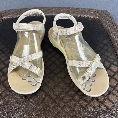 Clarks Collection Women's Tresca Trace Reptile Print Slingback Sandals Size 9M