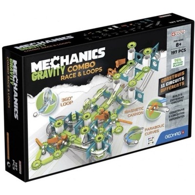 Geomag Mechanics Gravity Combo 197 PCS Race Magnetische Bausteine Kugelbahnspiel