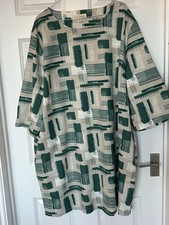 Seasalt Ferry Trip Tunic / dress arty/ boho cotton blend pockets uk 22 exc