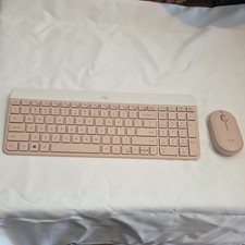 Logitech K470 Slim Wireless Keyboard  M340 Mouse Pink Quiet Keys Portable