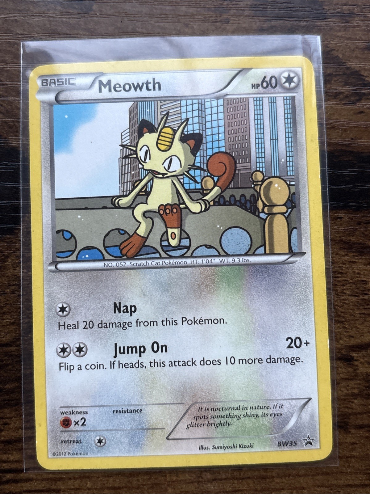 Pokémon TCG Meowth Black Star Promos LP BW35