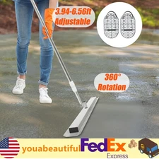 Long Handle Concrete Trowel Cement Surface Smoothing Tool w/ Finishing Shoes NEW