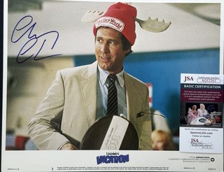 Chevy Chase VACATION Signed Autograph Auto 11x14 Photo Original Lobby Card JSA
