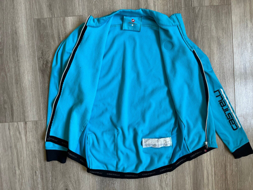 CASTELLI WOMEN JACKET FLEECE CYCLE BLUE JERSEY LONG SLEEVE CAMISETA WARM LADY L - Picture 6 of 10