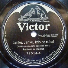 ANDREAS A. GELLERT on Victor 77514 SLOVAK SAROS DIALECT GYPSY 78 RPM ETHNIC