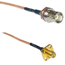 RG316 BNC FEMALE SM BULKHEAD to RP-SMA Female Flange RF Cable Rapid-SHIP LOT