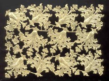 Scrap Die Cut German Dresden Gold Foil Paper Embellishments Victorian Crafts