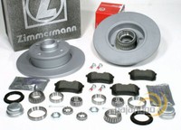 Zimmermann Bremsscheiben 226 Mm BeläGe ABS Radlager Hinten FüR VW Jetta II