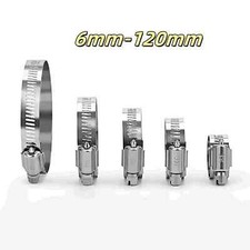 6mm-120mm Hose Clamp Worm Drive Jubilee Clips Stainless Stees Marine Grade Clip