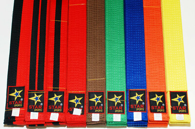 Martial Arts Belts Karate Hapkido Taekwondo Multiple Colors