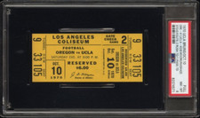 Oregon Ducks Full Football Ticket Dan Fouts Ahmad Rashad PSA 8 1970 Win at UCLA