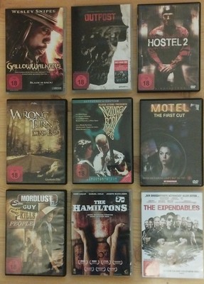 18er Konvolut DVD Hostel2/Wrong Turn 2/,Outpost/Gallowwalkers/Expendables/Motel