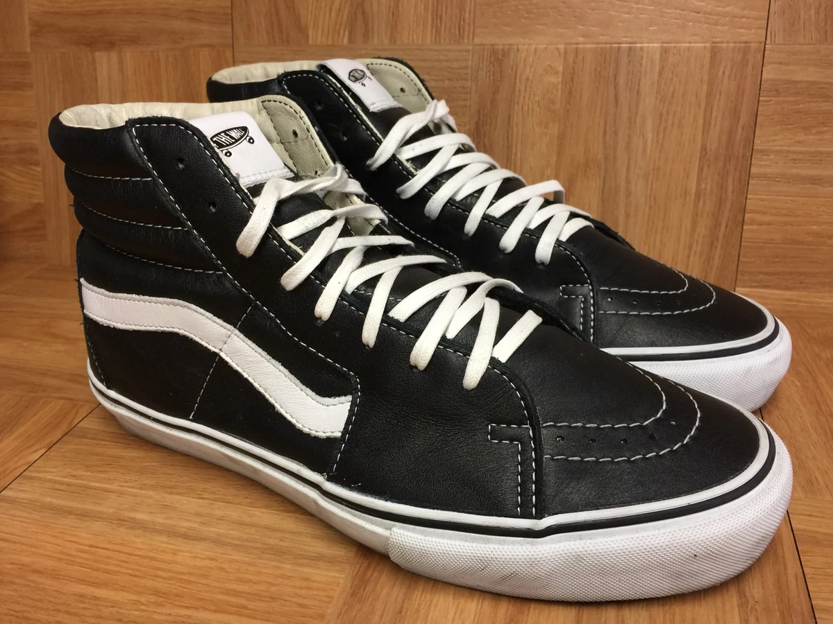 RARAS VANS Vault SK8 Hi LX VLT Cuero Negro Talla 10 Tenis Todo Cuero para Hombre