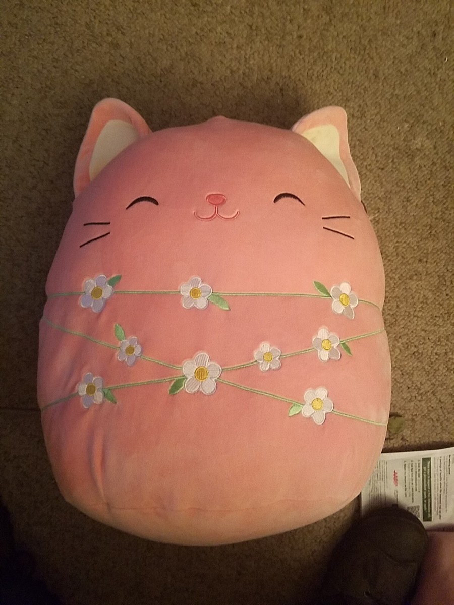 Squishmallow Easter 2025 Wilka the Pink Cat with Flower