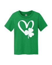 St Patricks Day Shamrock Heart Toddler T-Shirt Irish Pride Clover