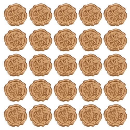 Wax Seal Stickers, 50 Pcs Self Adhesive For You Sticker, Retro Gold - Afbeelding 1 van 5