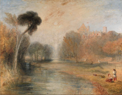 J.M.W. Turner Signed Hand-Painted Oil Painting on Canvas 20x28 in Romanticism..