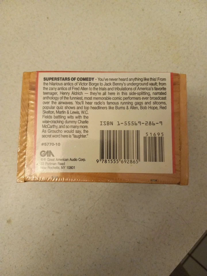 Superstars of Comedy: 4 Cassette Tape Collection NEW AND SEALED Wood Crate - Image 3 of 3