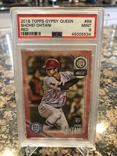 Shohei Ohtani 2018 Gypsy Queen RED RC Rookie #'d 02/10 PSA 9 MINT Angels (POP 2)