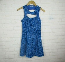 Kimchi Blue Urban Outfitters size 0 Blue Animal Cheetah Print Cut Out Dress