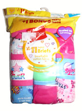 Hanes Girls 11 Pack Tagless Briefs Underwear - Choose Your Size 14 or 16 