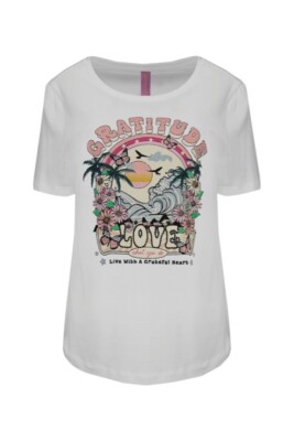 Twenty Six Peers Shirt in Weiß mit Druck