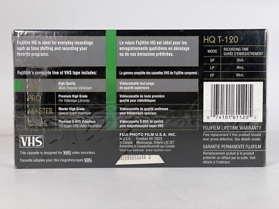 Fujifilm HQ T-120 Blank VHS Tape for sale online | eBay
