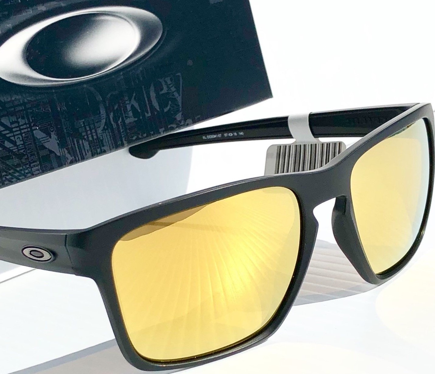 NEW* Oakley SLIVER XL Matte Black 24K FIRE Iridium Gold ICON  