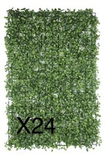 24pcs 40cm 60cm Artificial Boxwood Wall Hedge Mat PE Privacy Fence Grass Panels