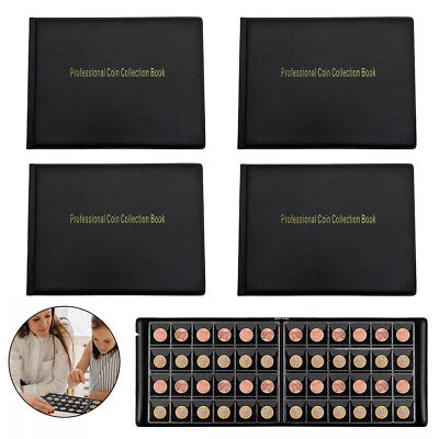 4x 240 Pocket Coin Storage Book Collection Album Folder Money Holder ...