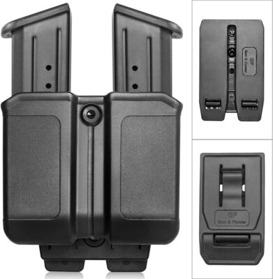 Double Magazine Holster For 9mm/.40 Dual Stack Mags, Belt Clip/Molle Mag Pouch