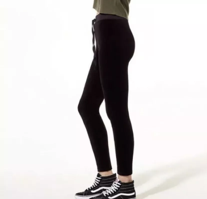 Black trouser leggings discount