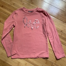 Abito maglietta LIKE FLO ragazza rosa LOVE manica lunga top europeo 128 8 6 7