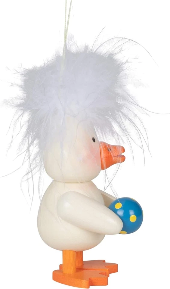 Alexander Taron 白色鸭子带蓝色沙滩球 3 x 2 木质圣诞装饰品 — 第 3/4 张图片