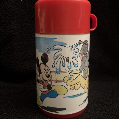 Lunchbox Thermos Walt Disney World Mickey Mouse Red Vintage