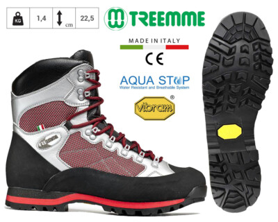 TREEMME Trekkingschuh Mikrofaser Membran AQUASTOP Gummisohle VIBRAM 9524-R