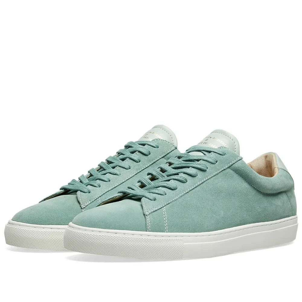 Zespa Aix en Provence Green Mesh Leather Suede Trim Skate Sneakers